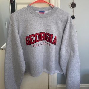 Georgia Bulldogs Cropped Sweatshirt